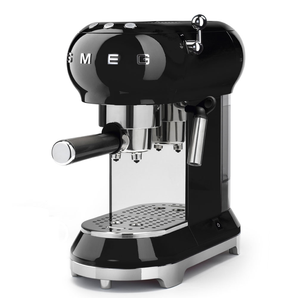 Espresso-Kaffeemaschine SMEG ECF 01 BLEU Schwarz