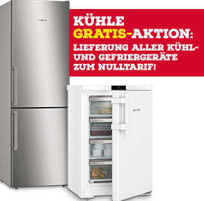 Versandkostenfrei auf alle Kühl- und Gefriergeräte!