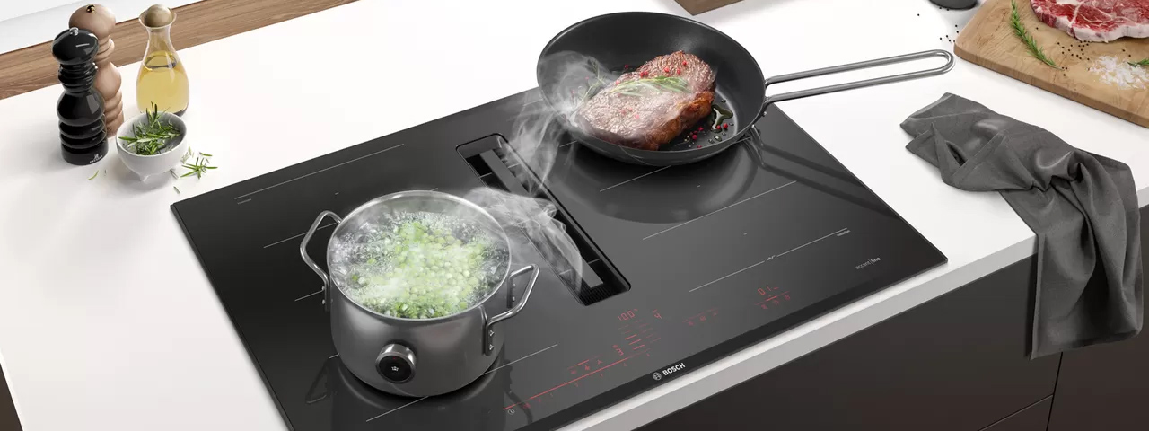 Bosch Herd mit Töpfen