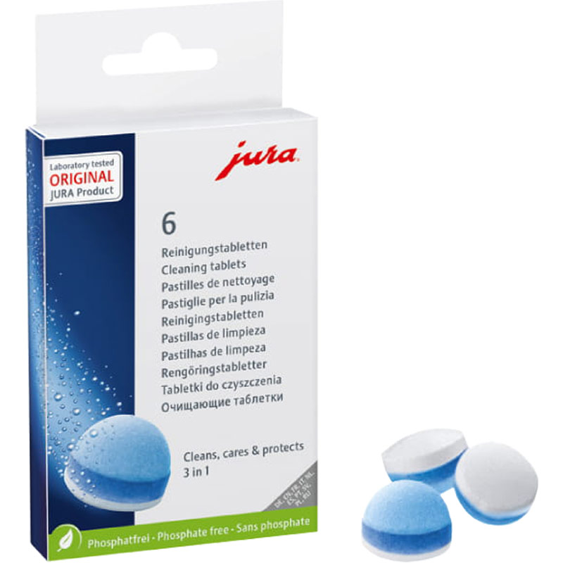 3-Phasen-Reinigungstabletten JURA (6Tabletten) 3-Phasen-Reinigungstabletten JURA (6Tabletten)