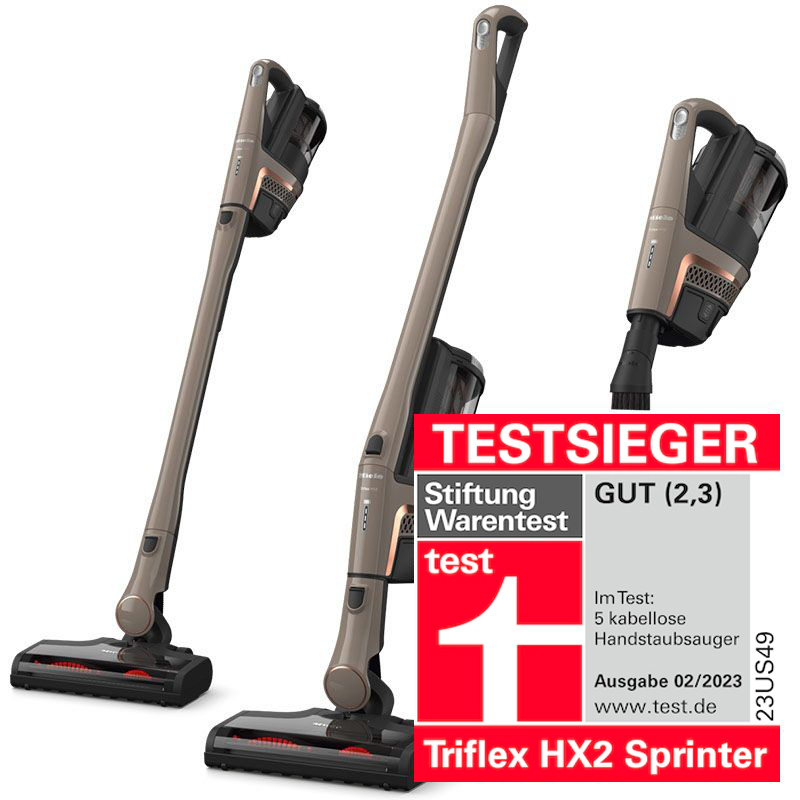 Akku-Staubsauger Miele Triflex HX 2 Sprinter Kaschmirgrau/Rosegold
