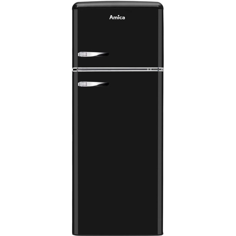 Kühl-/Gefrierkombination Amica KGC 15634 S Schwarz Black Olives - Retro Kühl-/Gefrierkombination Amica KGC 15634 S Schwarz Black Olives - Retro