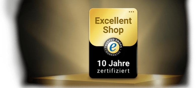 Mit dem Excellent Shop Award für 10 Jahre!